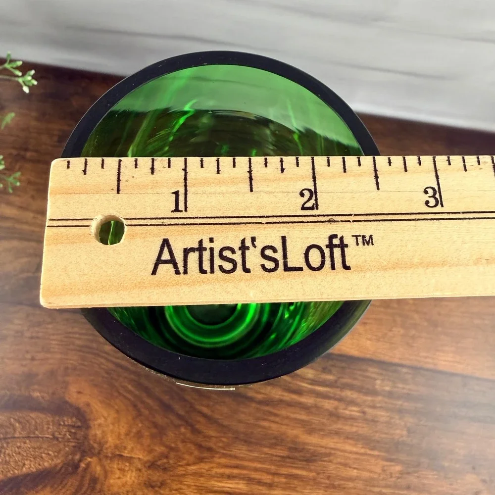 Riihimäen Lasi Tamara Aladin Finland Green Art Glass Vase MCM